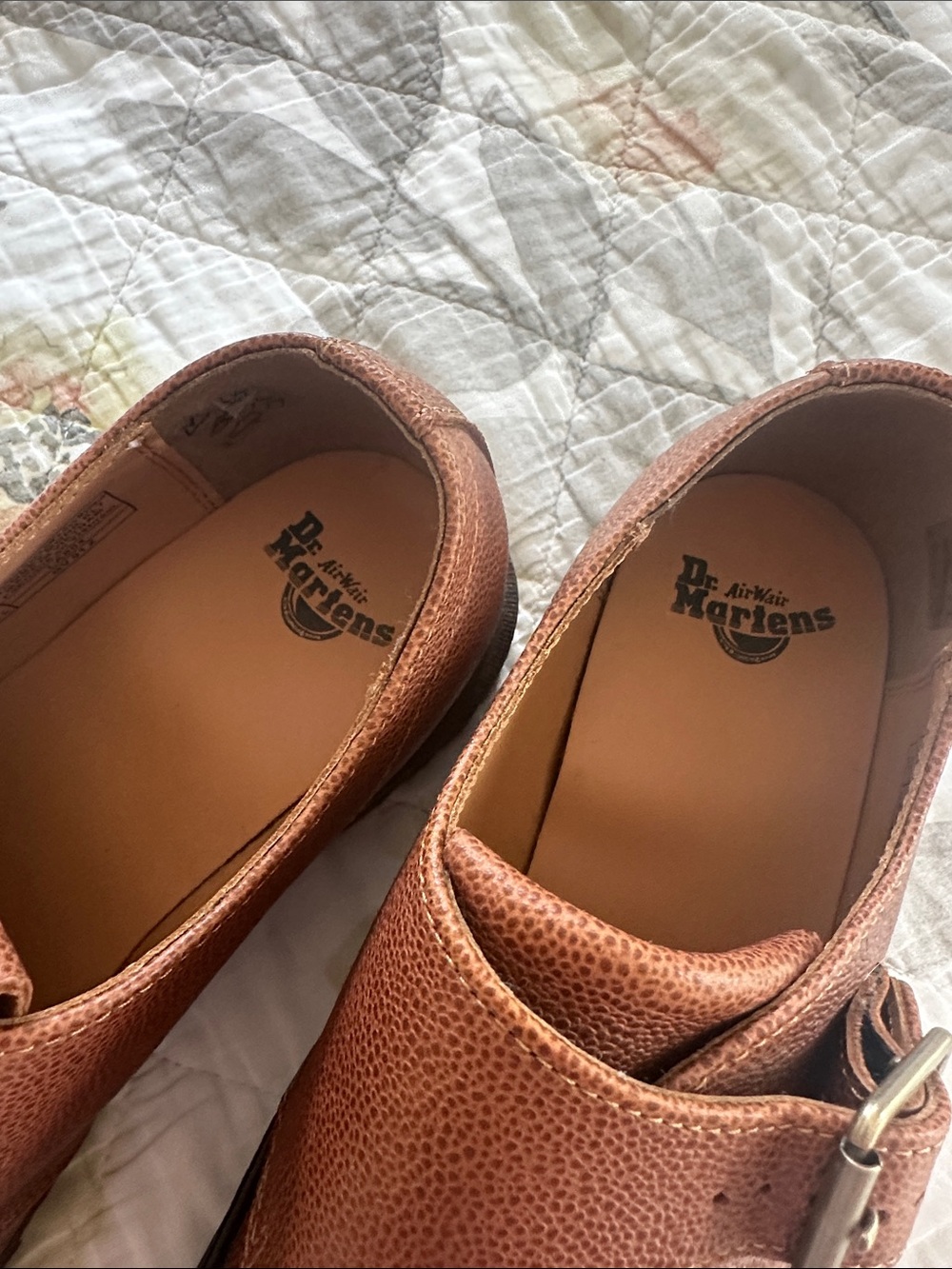 Dr. Martens Tan Brown Kiltie Buckle Loafers - Picture 2 of 6